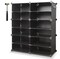 Cubby Shoe Rack,24 Pair Shoe Cubbies,6 Tier Portable Shoe Storage Organizer Cabinet,Plastic Shoe Shelves for Closet,Entryway,Bedroom,Plastic Shoe Shelves for Closet,Entryway,Bedroom,Black